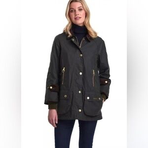 LAUREN Ralph Lauren golden logo branded hardware coat jacket black Sz US S